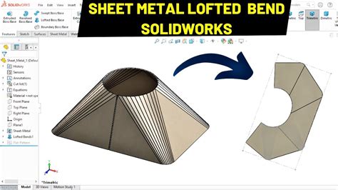 sheet metal cone solidworks|making a cone in solidworks.